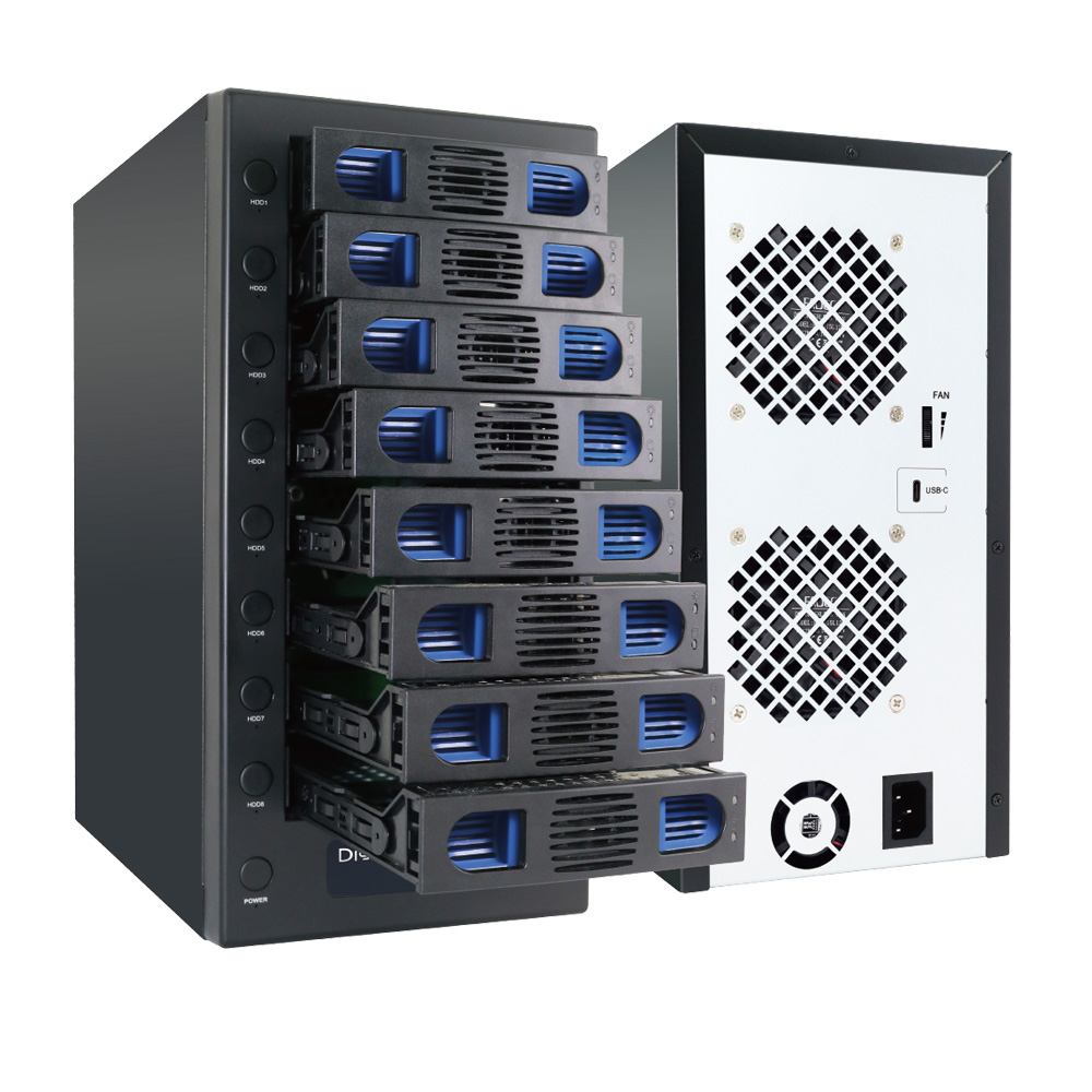 伽利略 USB3.2 Gen2 8槽抽取式硬碟外接盒