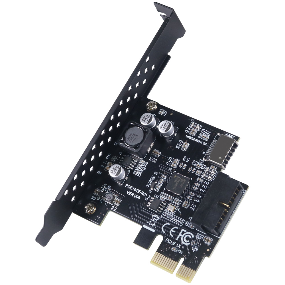 伽利略 PCI-E 1X USB3.1 Gen1 Type-E+19pin 擴充卡