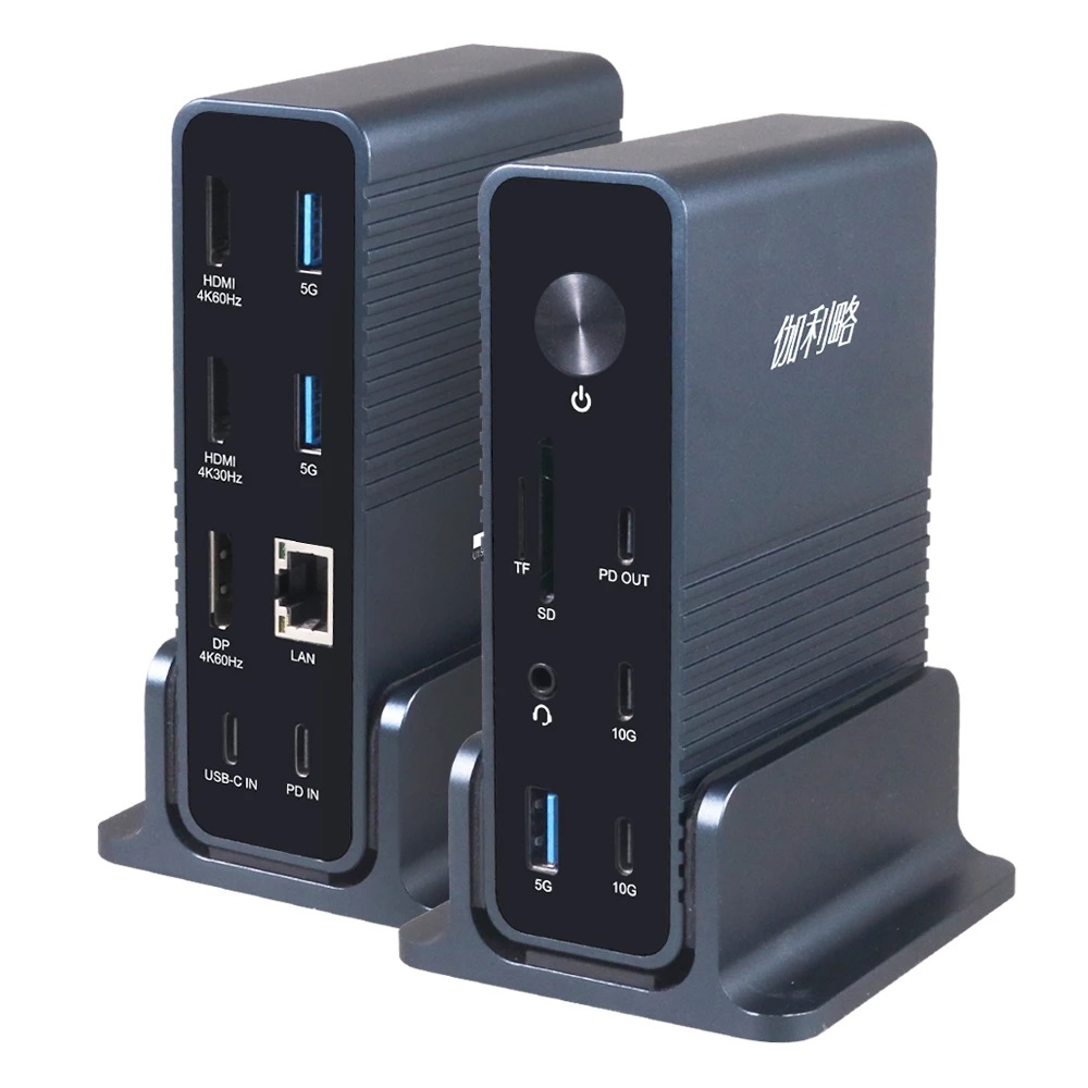 伽利略 USB-C 15in1 4K60HDMI+網路+讀卡機 多功能集線器