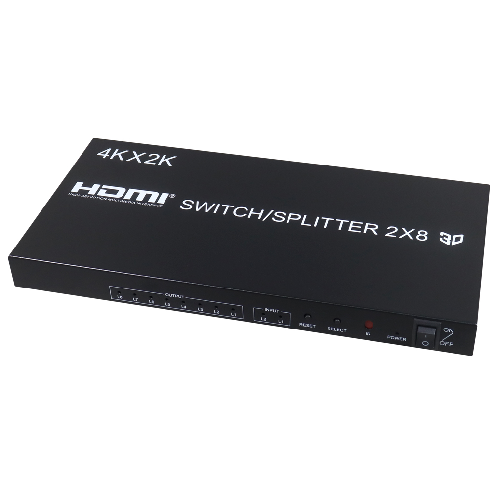 伽利略 HDMI 4K2K@30Hz 影音分配器 2進8出