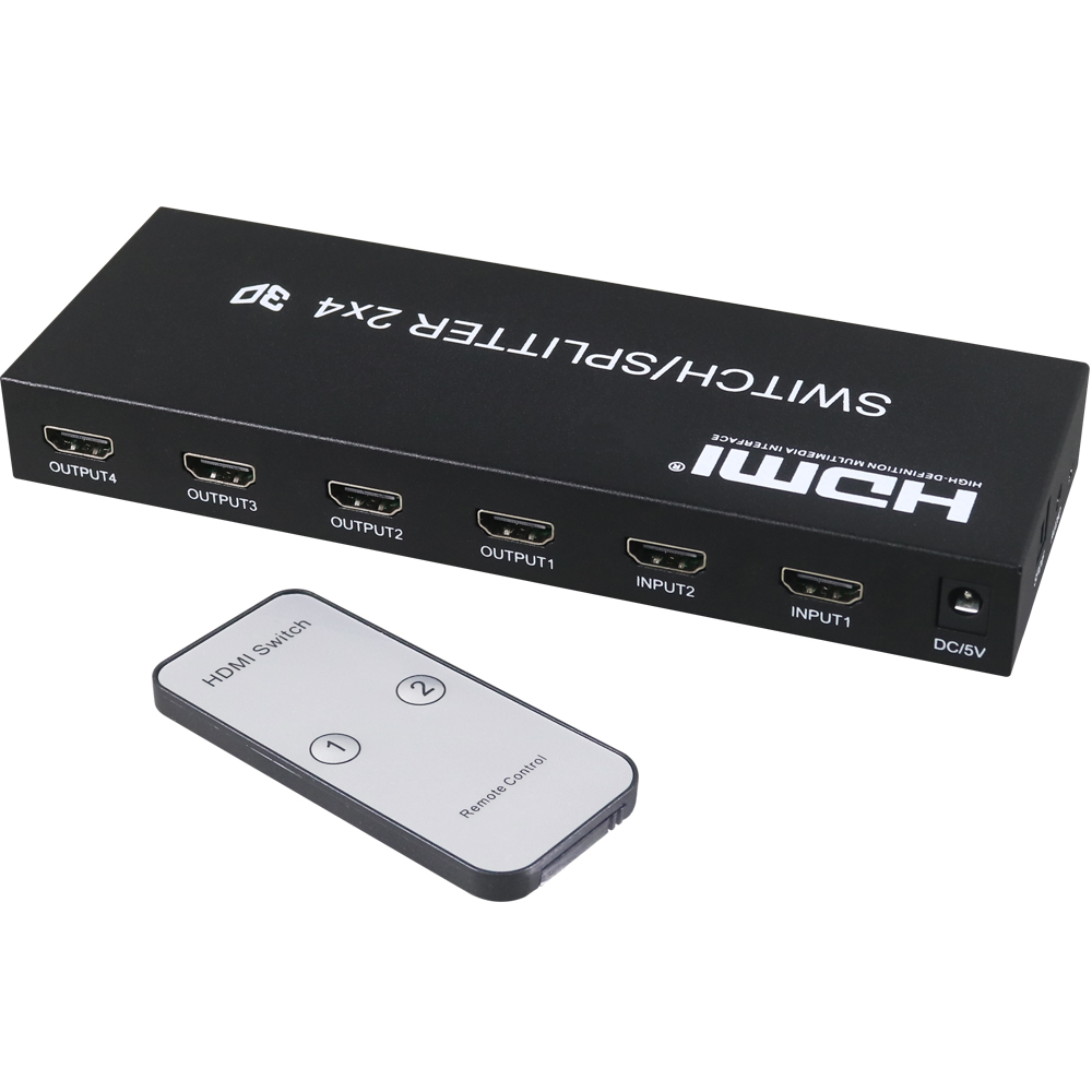 伽利略 HDMI 影音分配器 2進4出