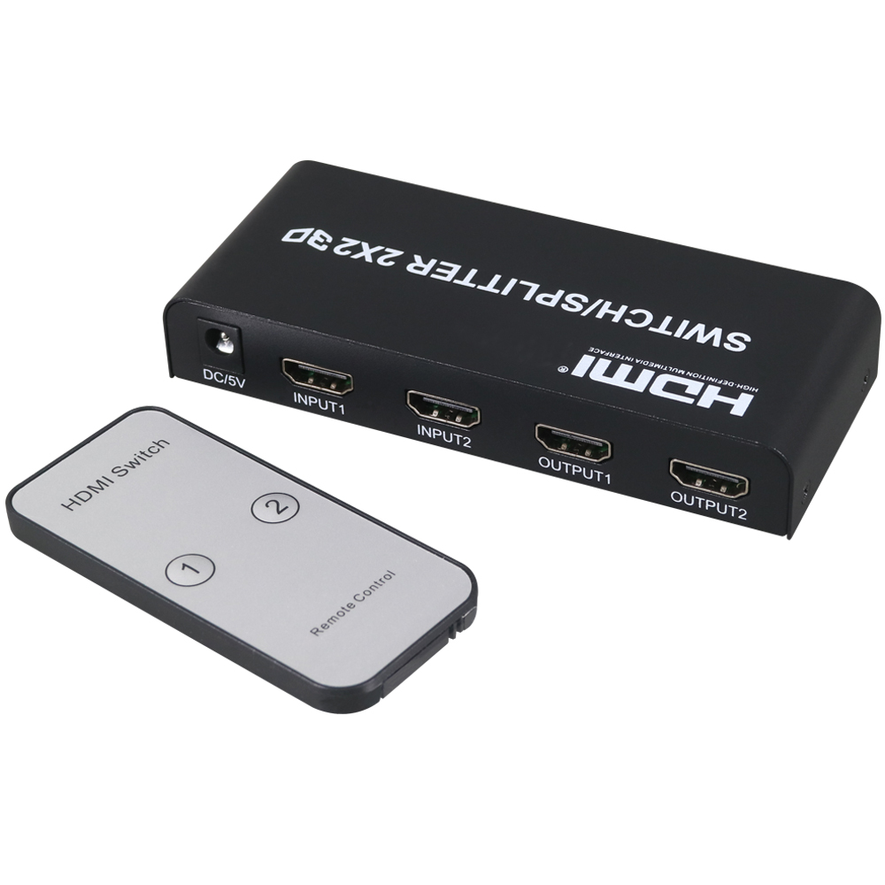 伽利略 HDMI 4K2K @60Hz 影音分配器 2進2出