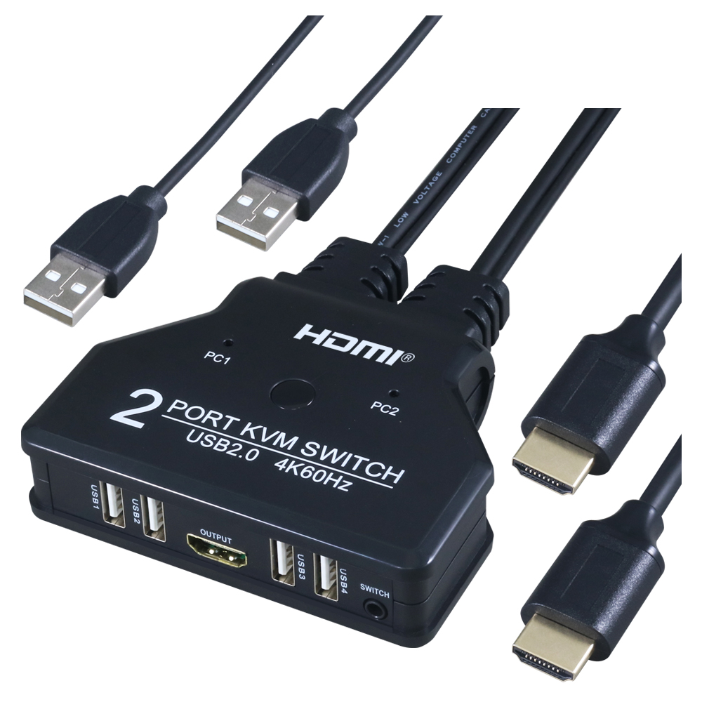 伽利略 HDMI 4K2K KVM 電子式電腦切換器 2埠 (帶線)