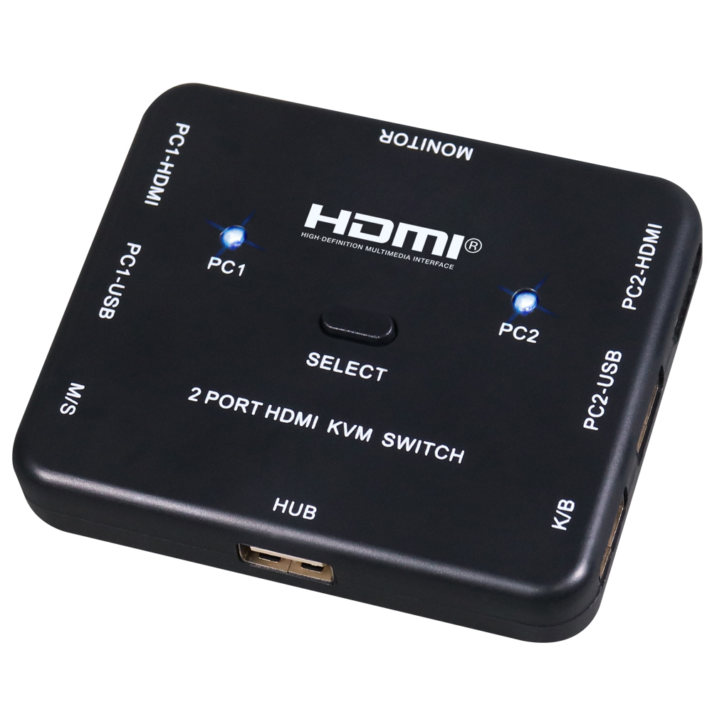 伽利略 HDMI 4K2K KVM 電腦切換器 2埠 電子式
