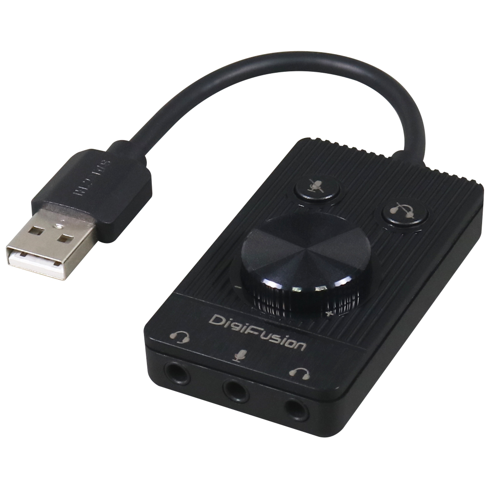 伽利略 USB2. 0 音效卡 (雙耳機+麥克風+調音+靜音)