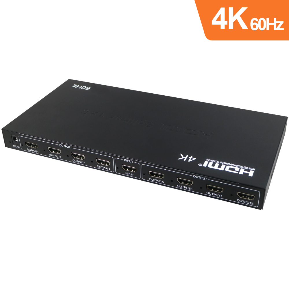 伽利略 HDMI 4K2K @60Hz 影音分配器 1進8出
