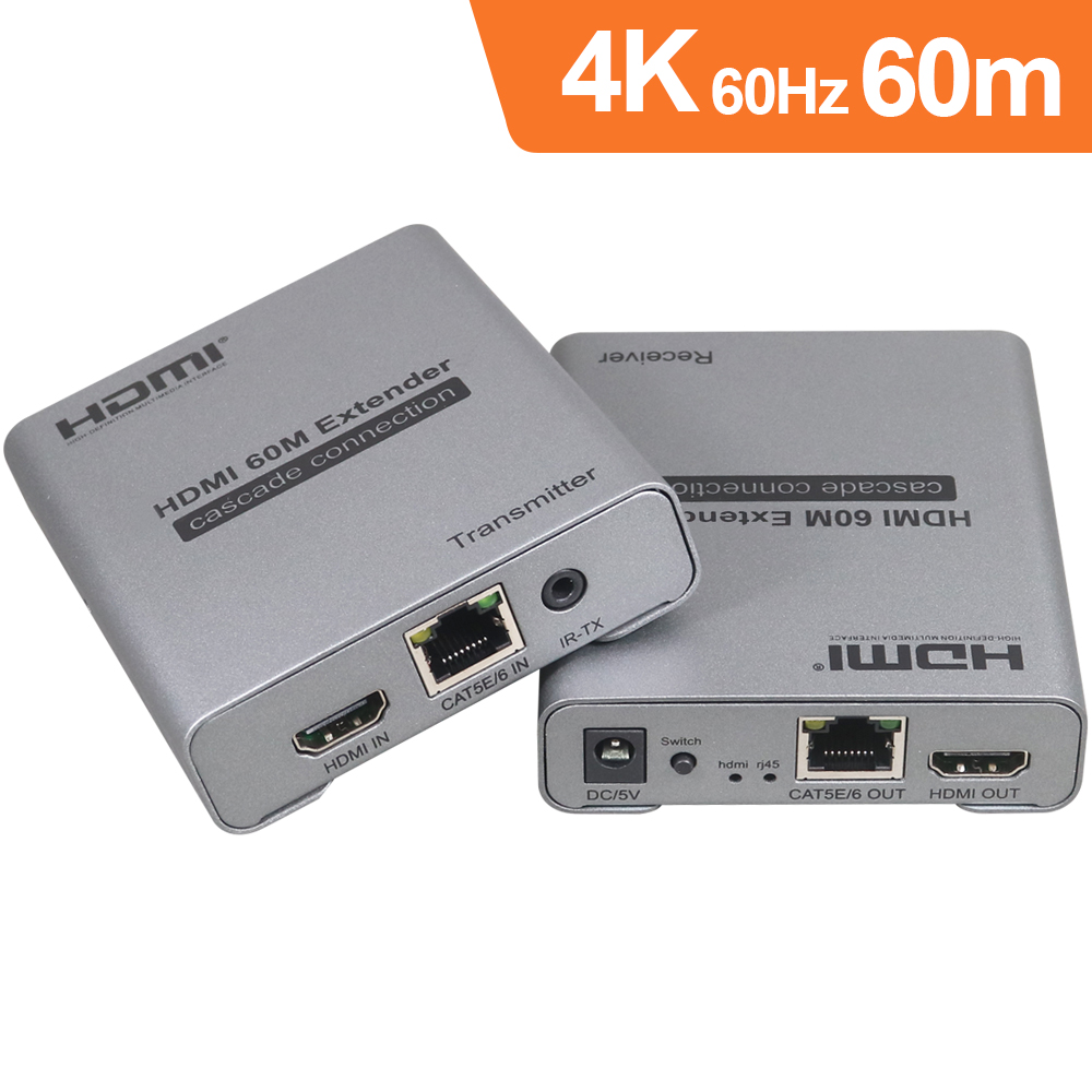 伽利略 HDMI 4K@60Hz 網路線 影音延伸器 60m (不含網路線