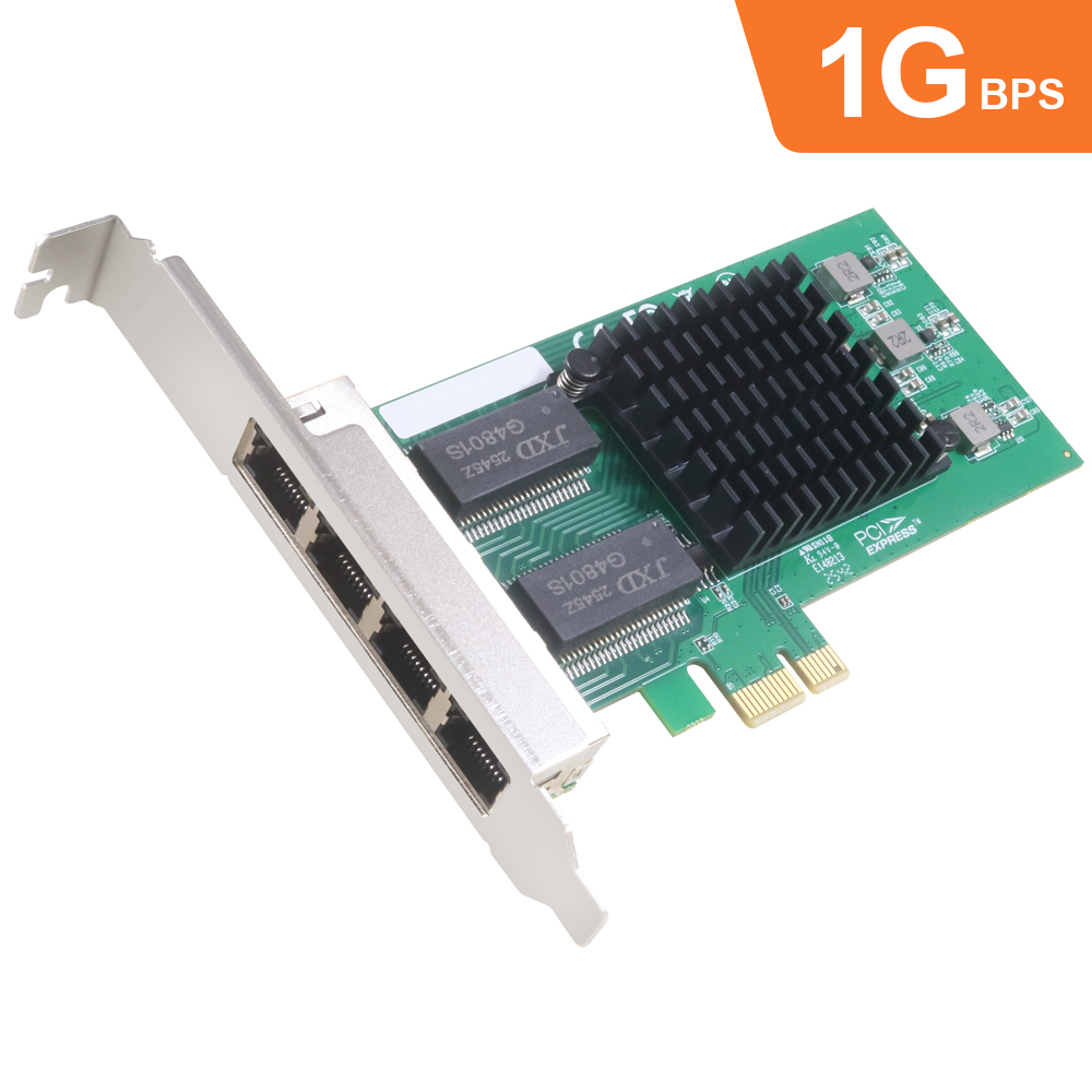伽利略 PCI-E x1 GigaLan 4埠 Intel網路卡